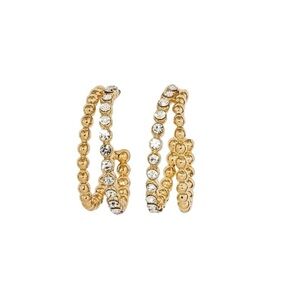 Sugarfix By BAUBLEBAR Crystal Beaded Double Hoop Earrings